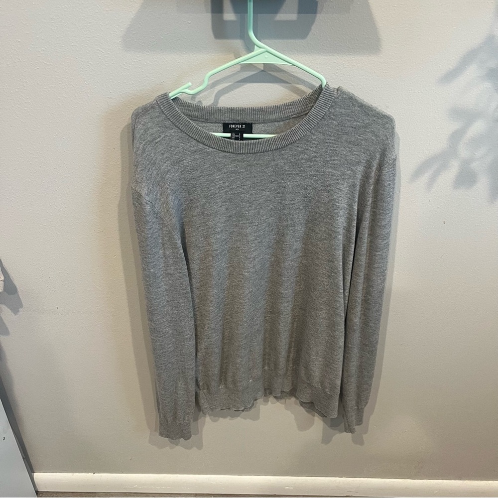 Forever 21 Gray Crew Neck Sweater